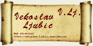 Vekoslav Ljubić vizit kartica